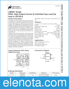 National Semiconductor LM8261 datasheet