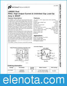National Semiconductor LM8262 datasheet
