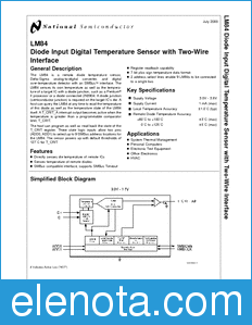 National Semiconductor LM84 datasheet