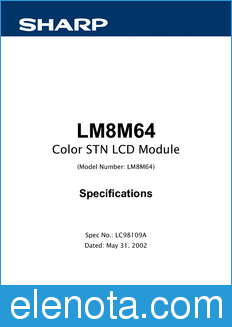 Sharp LM8M64 datasheet