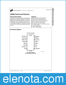 National Semiconductor LM903 datasheet
