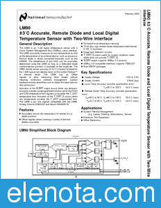 National Semiconductor LM90 datasheet