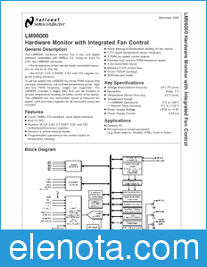 National Semiconductor LM96000 datasheet