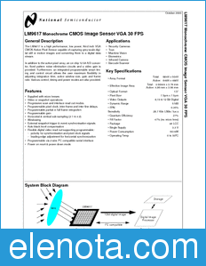 National Semiconductor LM9617 datasheet