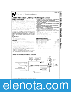 National Semiconductor LM9831 datasheet