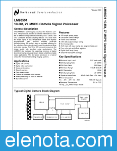 National Semiconductor LM98501 datasheet