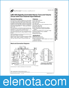 National Semiconductor LMC1992 datasheet