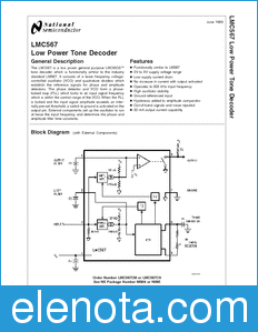 National Semiconductor LMC567 datasheet