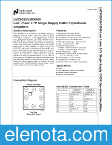 National Semiconductor LMC6035 datasheet