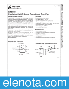National Semiconductor LMC6081 datasheet