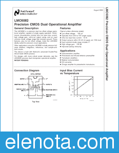 National Semiconductor LMC6082 datasheet