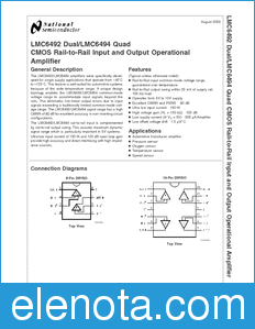 National Semiconductor LMC6492 datasheet