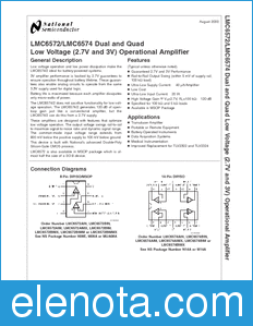 National Semiconductor LMC6572 datasheet