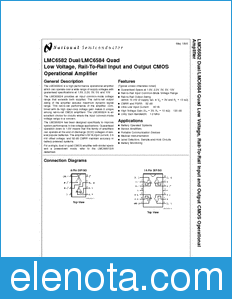 National Semiconductor LMC6582 datasheet