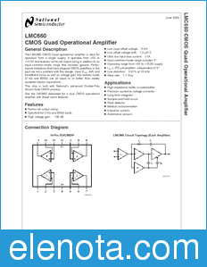 National Semiconductor LMC660 datasheet