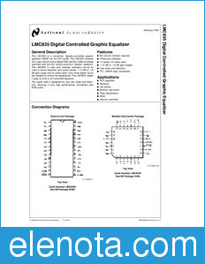 National Semiconductor LMC835 datasheet