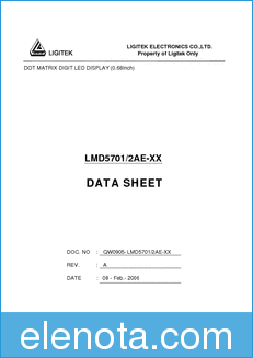 Ligitek LMD5701 datasheet