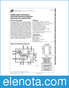 National Semiconductor LMF60 datasheet