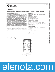 National Semiconductor LMH0202 datasheet
