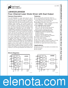 National Semiconductor LMH6525 datasheet