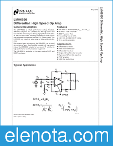 National Semiconductor LMH6550 datasheet
