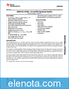 Texas Instruments LMH6619-Q1 datasheet