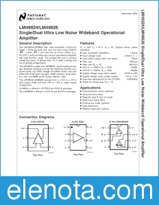 National Semiconductor LMH6624 datasheet