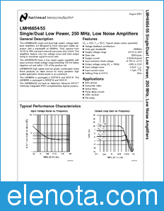 National Semiconductor LMH6654/55 datasheet