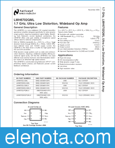 National Semiconductor LMH6702QML datasheet