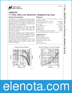 National Semiconductor LMH6702 datasheet