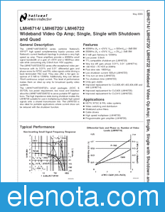 National Semiconductor LMH6714 datasheet
