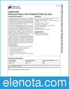 National Semiconductor LMH6715EP datasheet