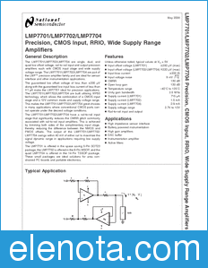 National Semiconductor LMP7701 datasheet