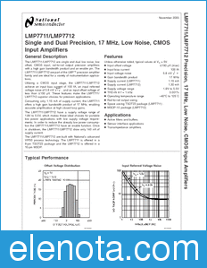 National Semiconductor LMP7711 datasheet