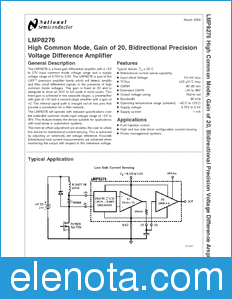 National Semiconductor LMP8276 datasheet
