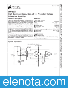 National Semiconductor LMP8277 datasheet