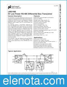 National Semiconductor LMS1485 datasheet