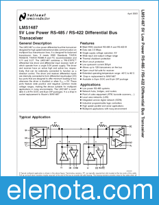 National Semiconductor LMS1487 datasheet