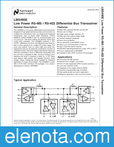National Semiconductor LMS485E datasheet