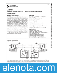 National Semiconductor LMS485 datasheet