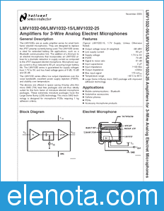 National Semiconductor LMV1032-06 datasheet