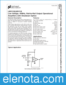 National Semiconductor LMV116 datasheet