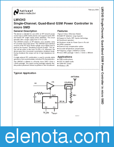 National Semiconductor LMV243 datasheet