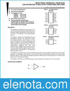 Texas Instruments LMV324 datasheet