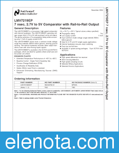 National Semiconductor LMV7219EP datasheet