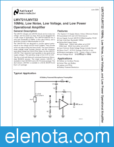 National Semiconductor LMV721 datasheet
