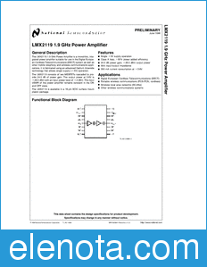 National Semiconductor LMX2119 datasheet