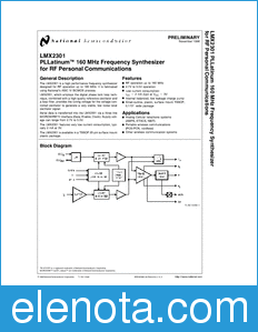 National Semiconductor LMX2301 datasheet