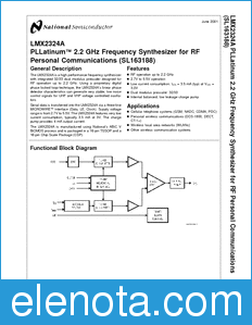 National Semiconductor LMX2324A datasheet