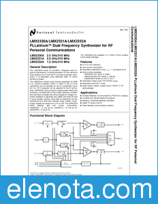 National Semiconductor LMX2330A datasheet